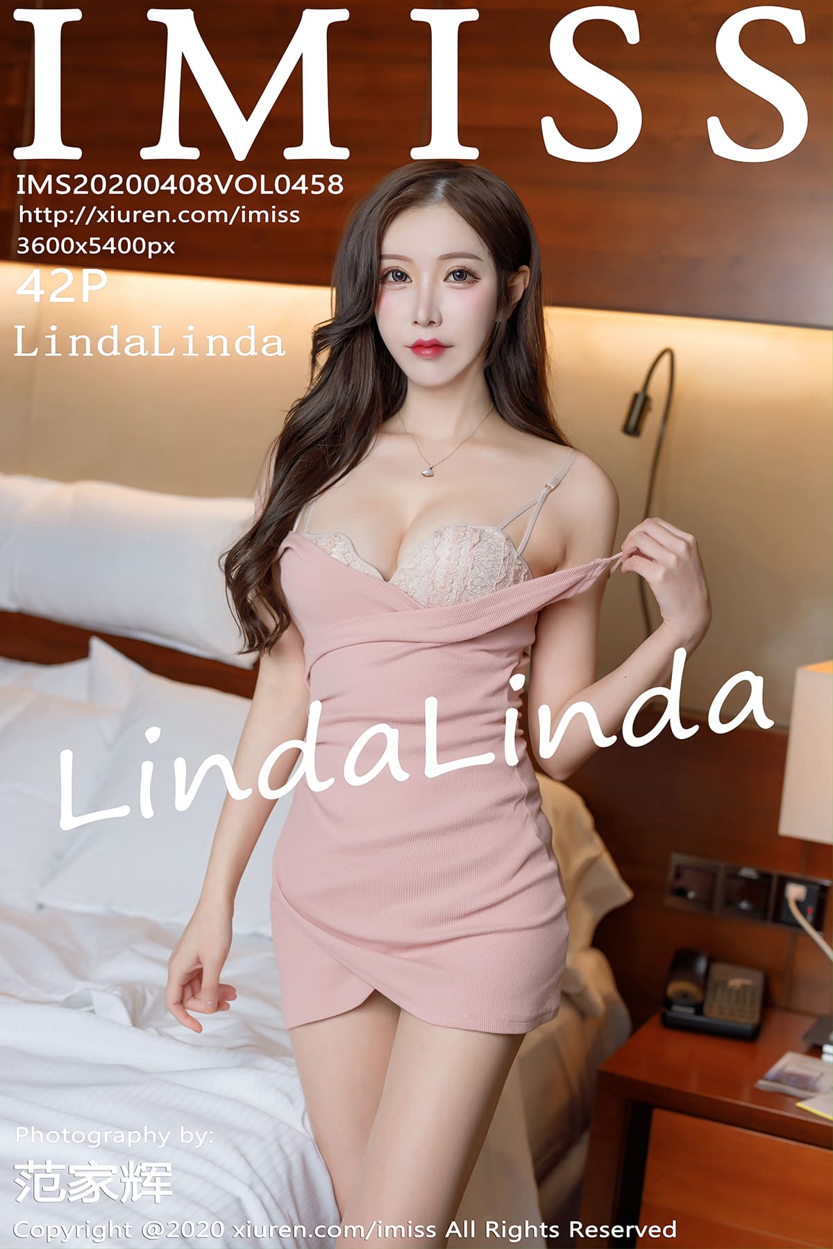 [IMiss爱蜜社] 2020.04.08 VOL.458 粉色的吊裙与朦胧丝袜 LindaLinda