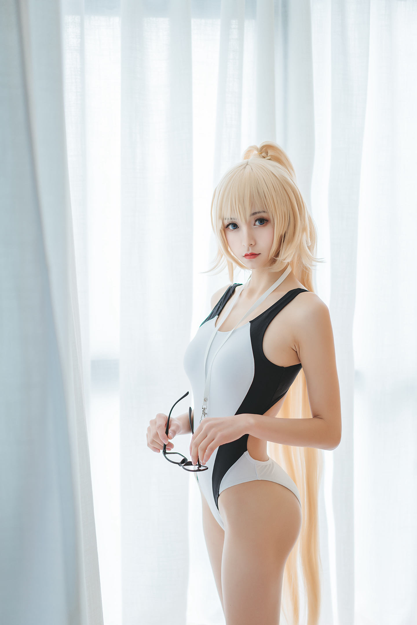 风之领域 NO.165 黑白条纹泳装