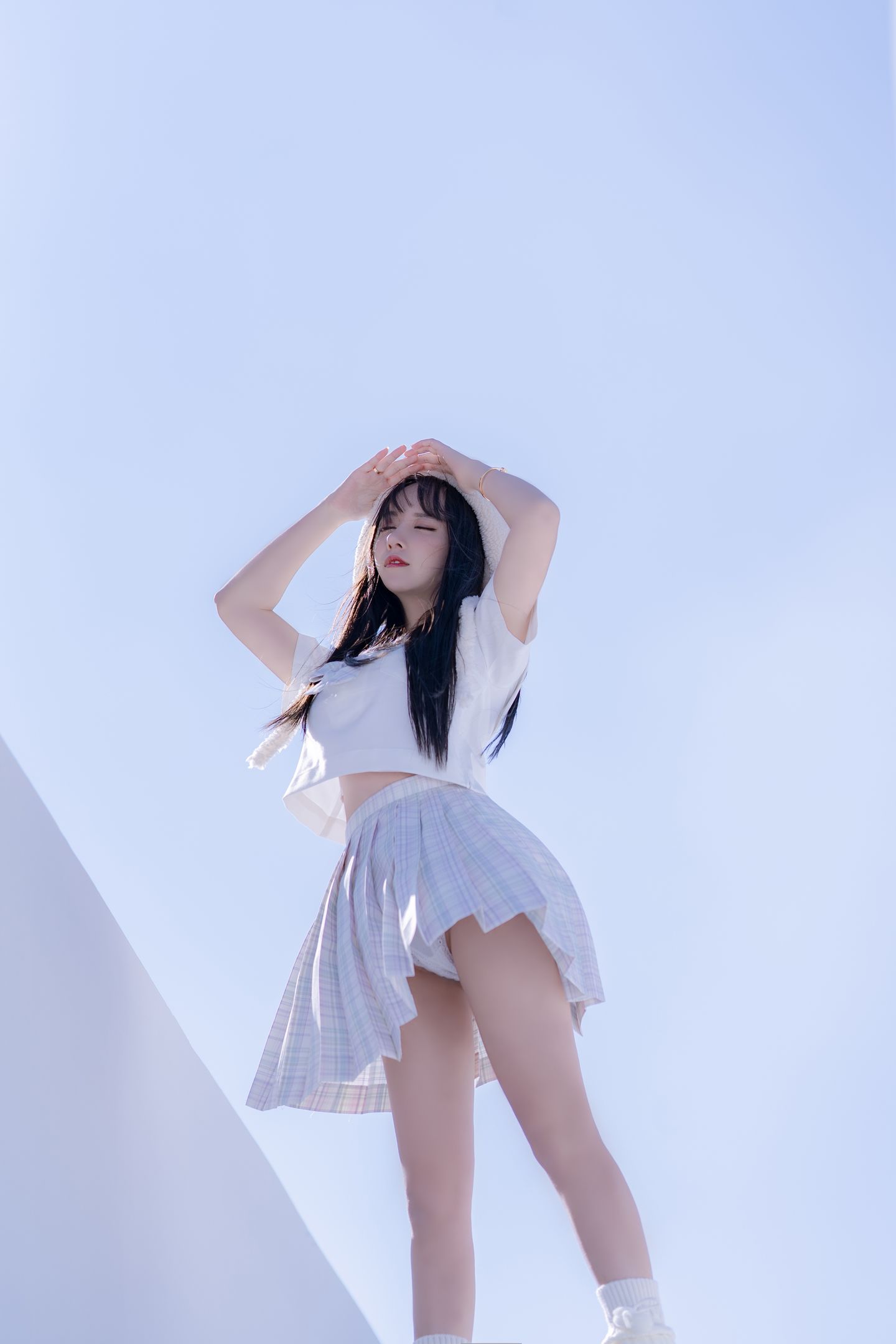 过期米线线喵 NO.069 天台JK [58P]