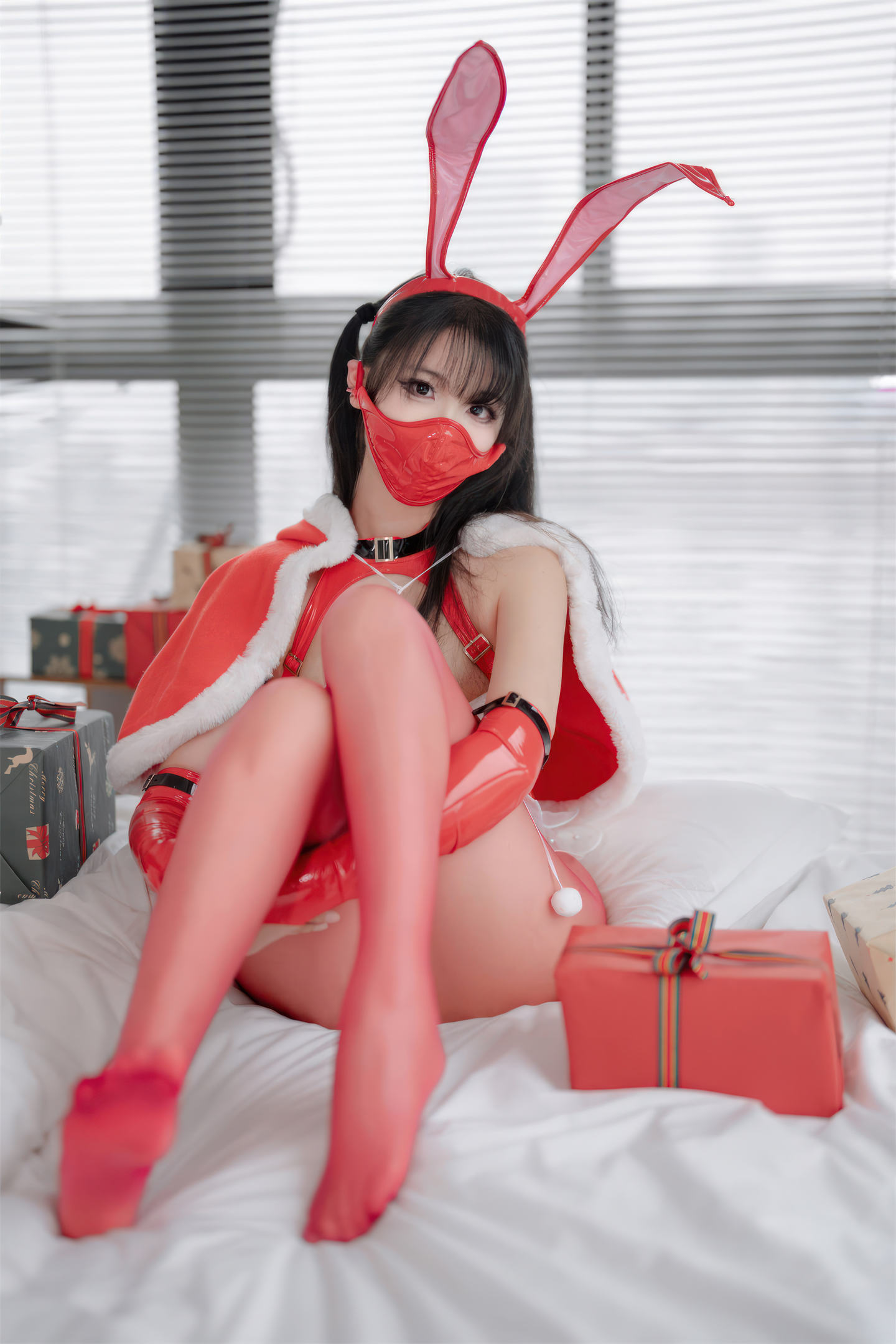 轩萧学姐 NO.086 2024圣诞红丝兔女郎 1V