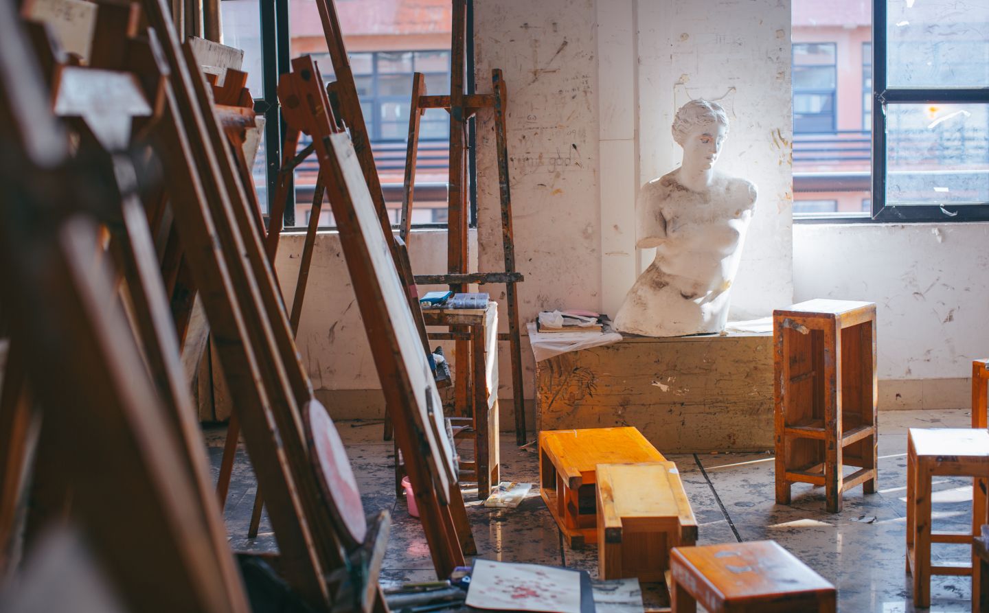 桜桃喵 NO.020 画室少女 [17P]