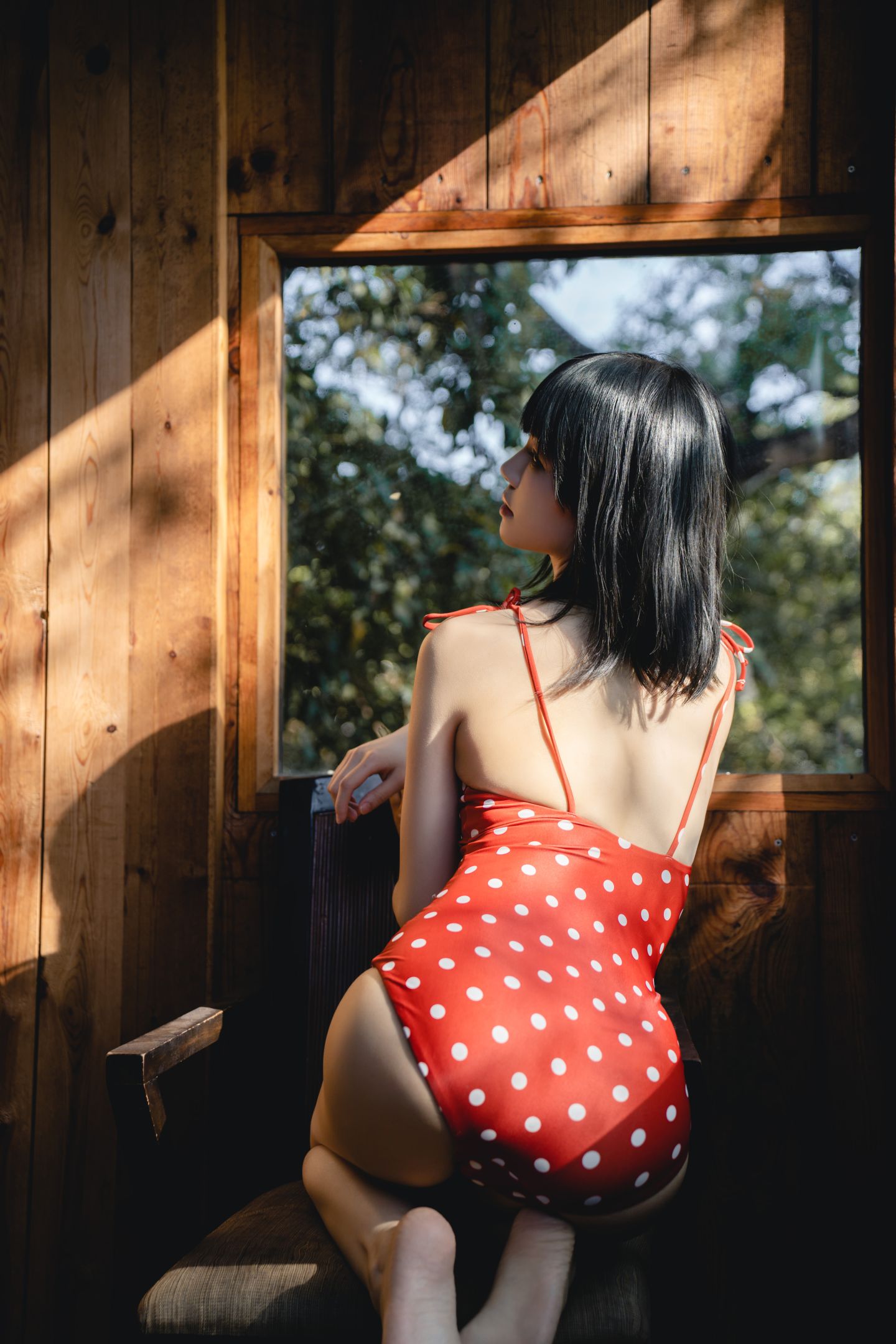 桜桃喵 NO.152 红波点[45P]